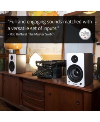 Ai61 Powered 2-Way 2.0 Stereo with 6.5-Inch Drivers 120W Amp for Turntable TV PC Bluetooth Speakers