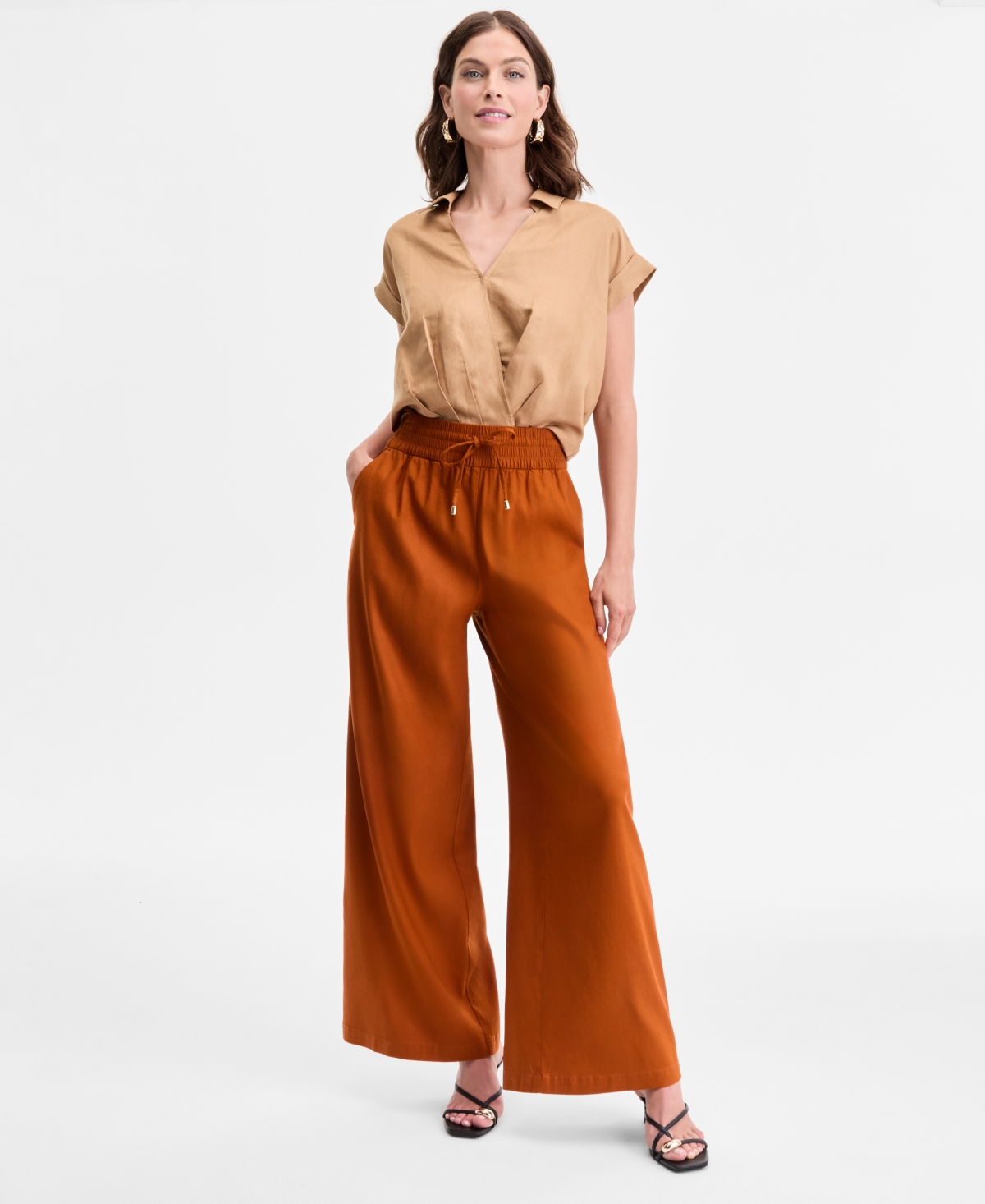 Inc International Concepts Women's High Rise Wide-leg Pants, Exclusively At Macy's