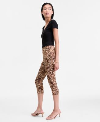 Women's Cheetah-Print Capri Pants, Exclusively at Macy's