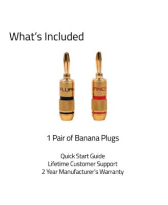 Banana Plug 24K Gold-plated connectors 16 to 12 AWG speaker wire for Hi-Fi setup Home Theater and Amplifiers