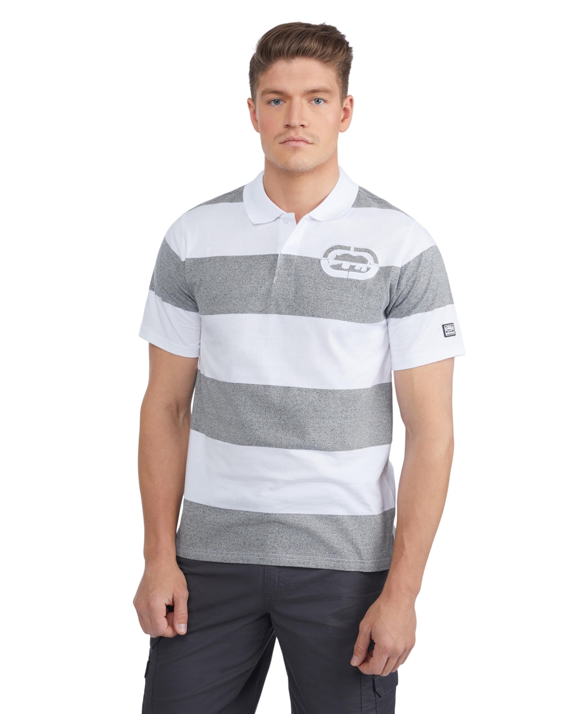 Men's Rugby Rhino Short Sleeve Polo Shirt - White