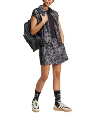 Women's French Terry Animal-Print A-Line Skirt