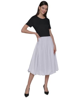 Women's Bubble Skirt Midi Dress