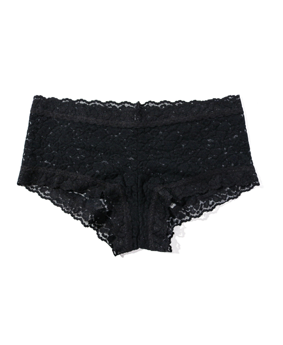 Women's Leopard Lace Boyshort Underwear 7I1201 - Black