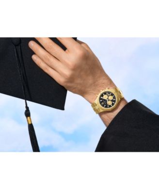 Men's Prestige Chronograph Gold-Tone Stainless Steel Bracelet Watch 40mm