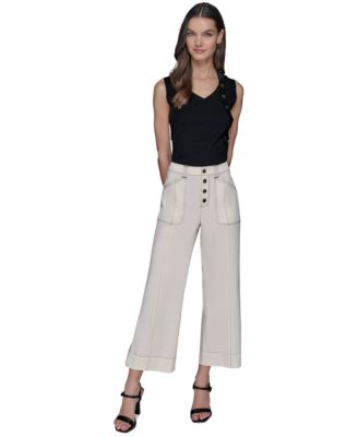 Women's Stitch-Trimmed Cropped Pants