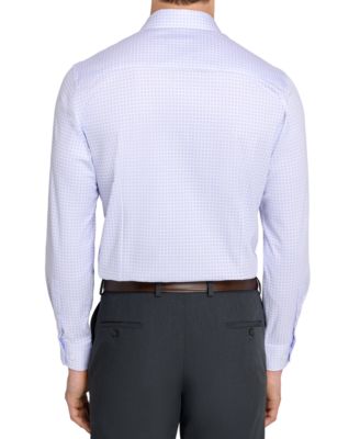 Men Checkered Print Hybrid Slim Fit Easy Care Long Sleeve Shirt