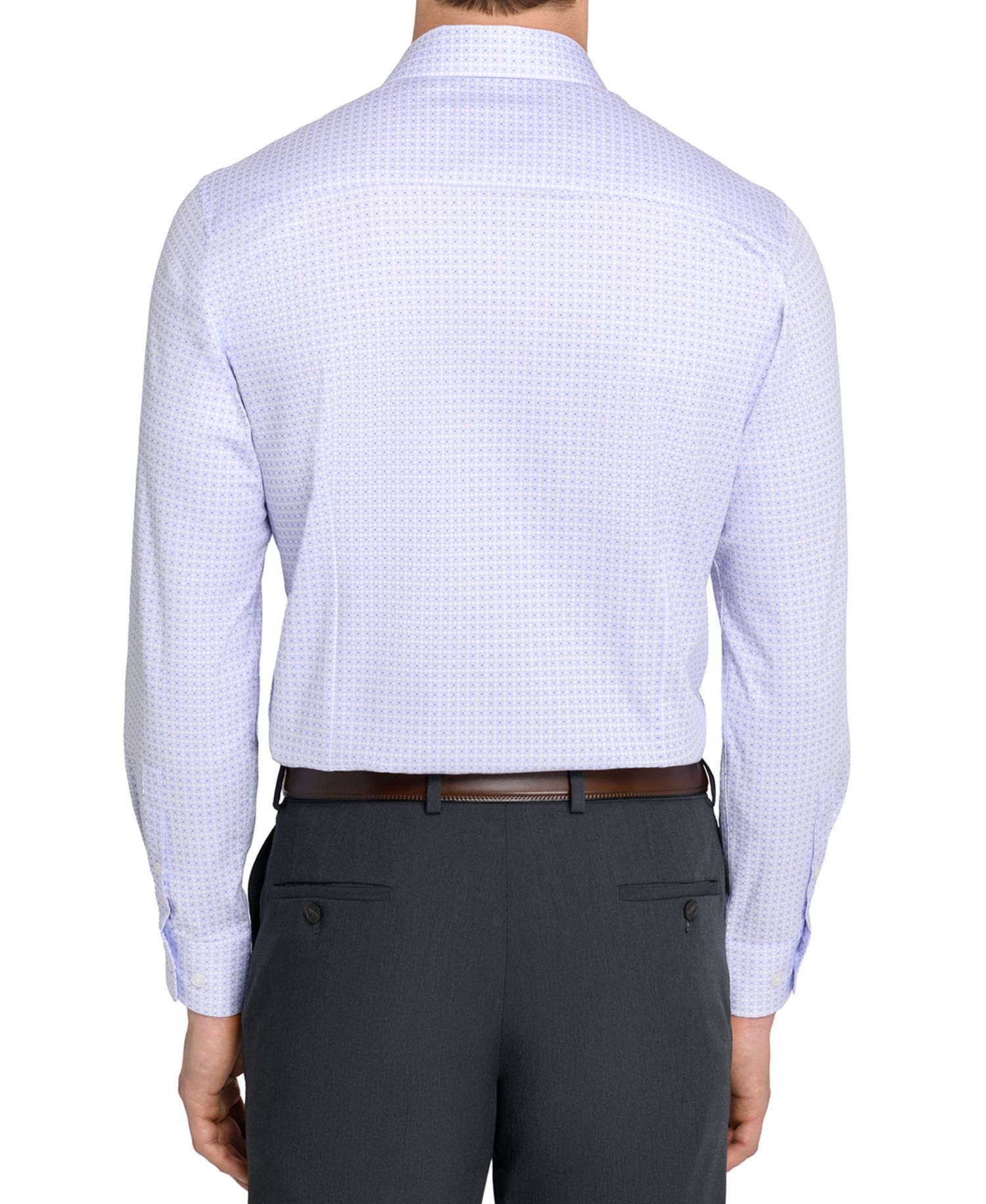 Men Checkered Print Hybrid Slim Fit Easy Care Long Sleeve Shirt