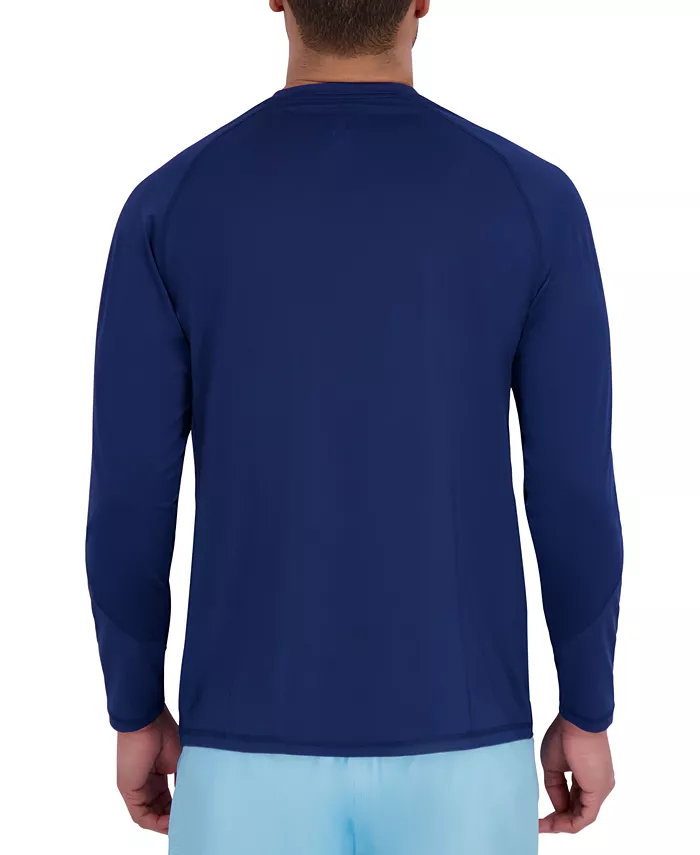 Men's Long Sleeve Waffle-Knit Crewneck Swim Shirt - thumbnail 10