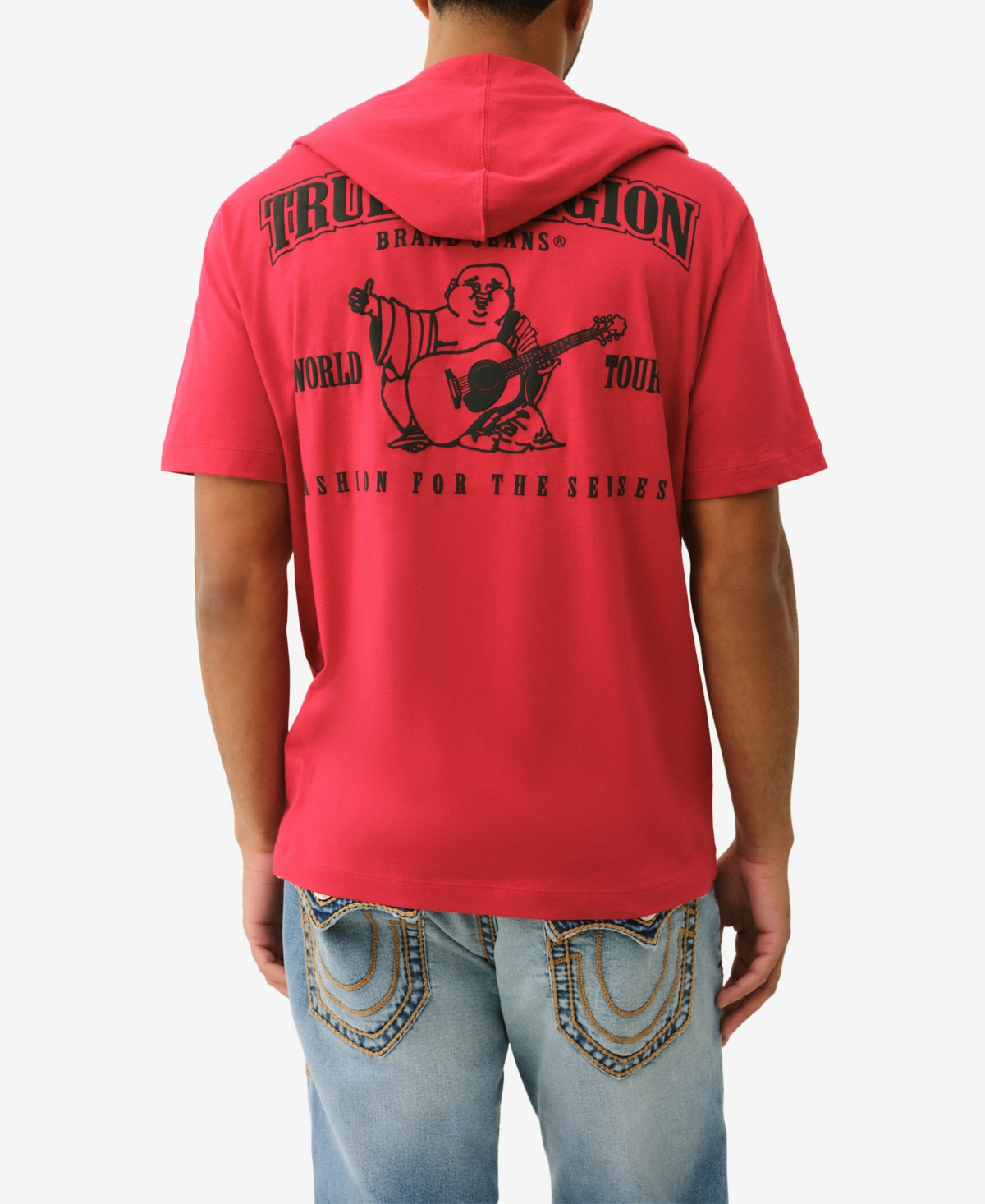 True Religion Hooded Cotton Graphic T-shirt