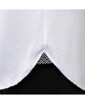 Men's White on White printed shirt