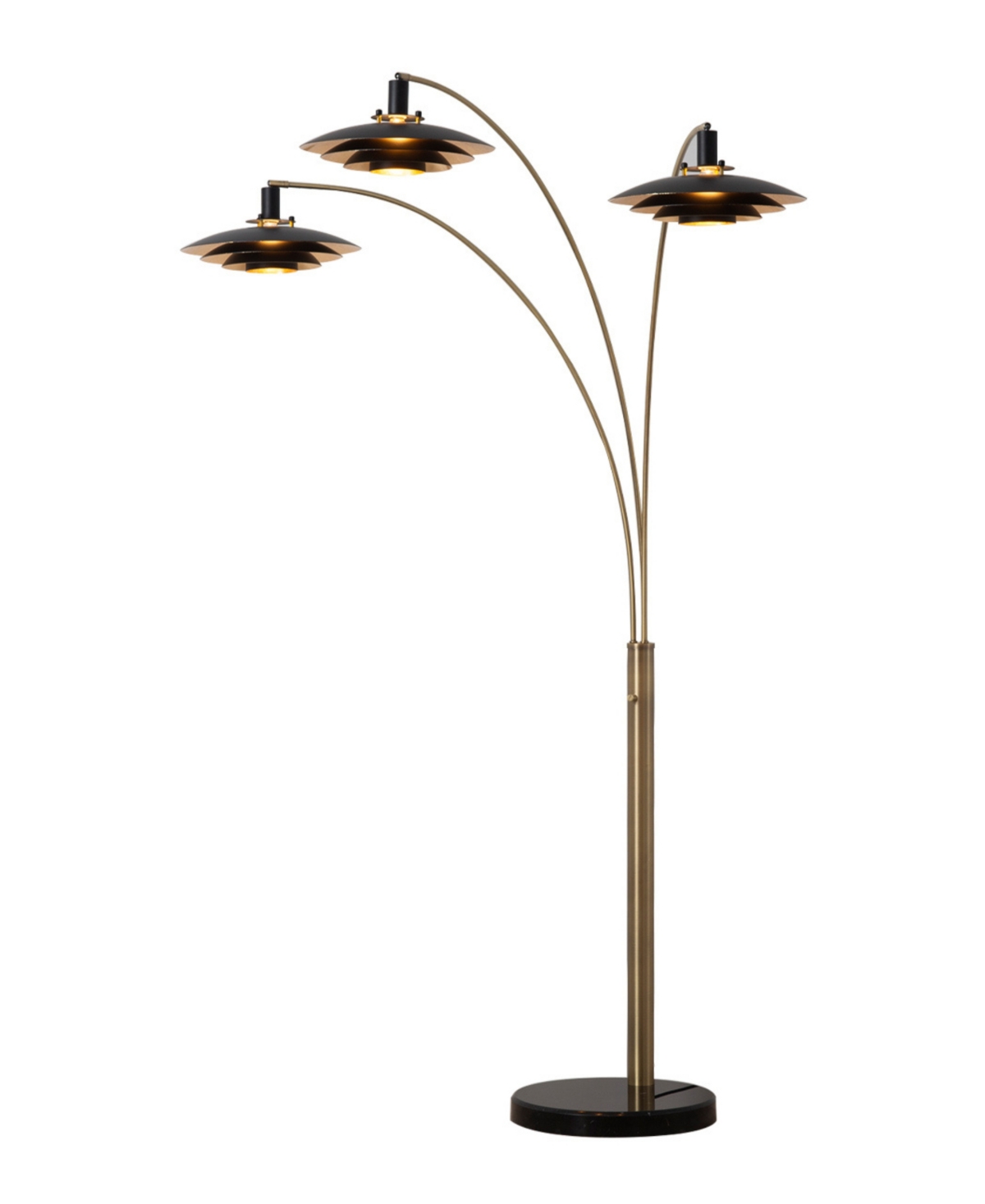 Nova of California 84" Metal Rancho Mirage 3 Light Arc Floor Lamp