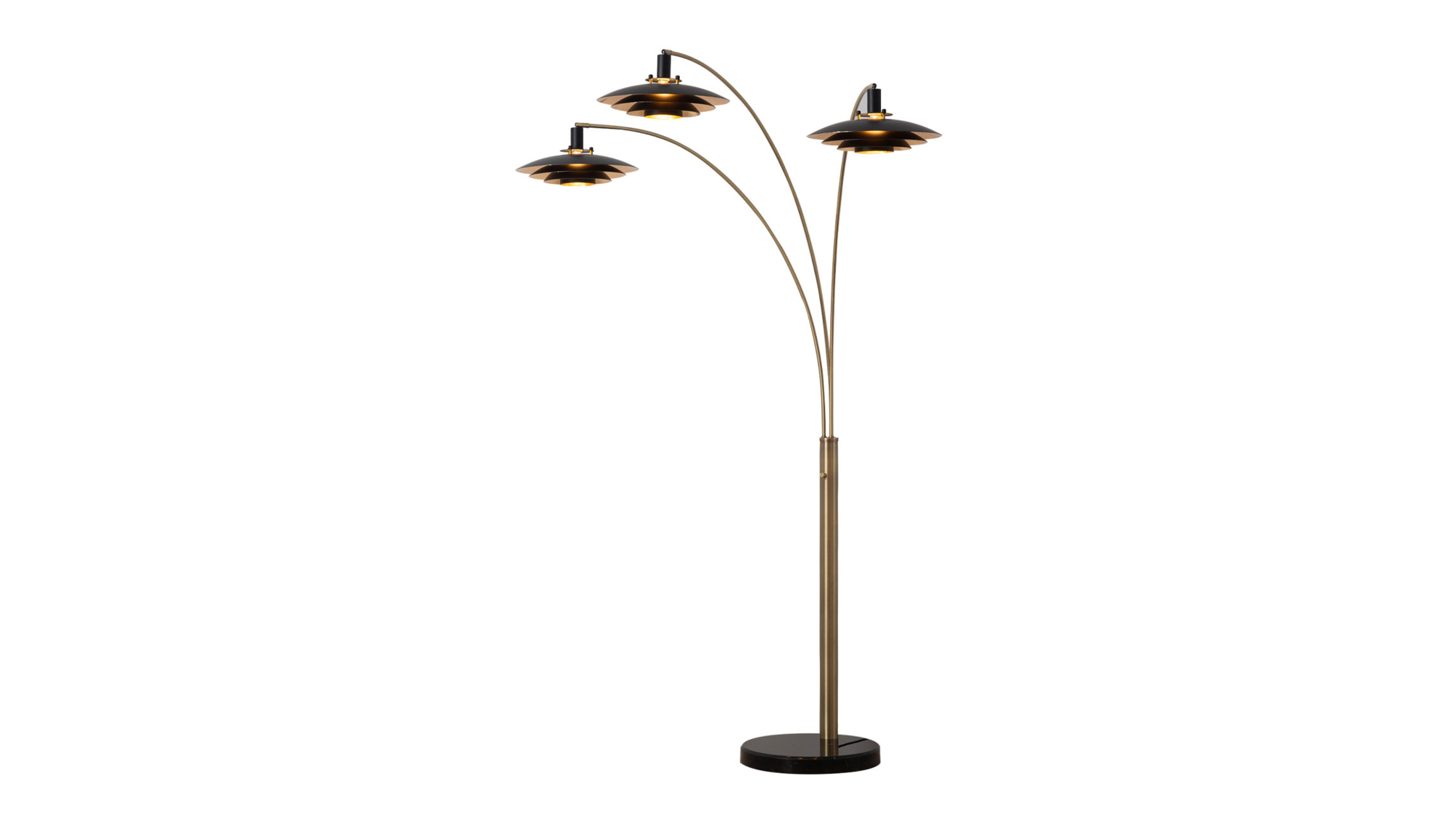 Nova of California 84" Metal Rancho Mirage 3 Light Arc Floor Lamp