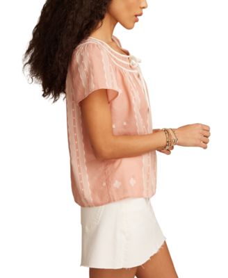 Short Sleeve Peasant Blouse