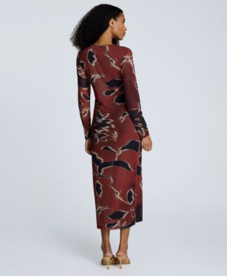 Women's Knot-Front Long-Sleeve Dress