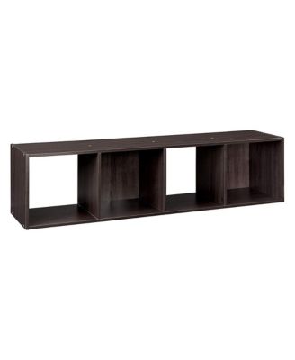 Decorative Stackable 4-Cube Cubeicals Organizer Storage, Espresso