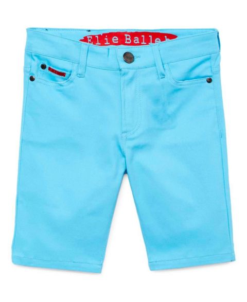Шорты Elie Balleh Aqua Cotton Twill для мальчиков, цвет: Аквамариновый