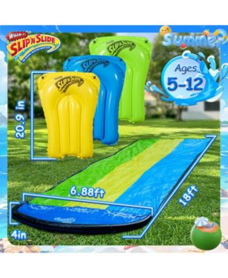 Slip N Slide Triple Waver Rider with Boogie 18ft for Kids 5-12 Years Backyard Water Fun
