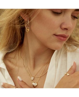 Italian Bead Chain Sterling Silver Satellite Necklace