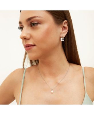 Treasures Baroque Seed Pearl Pendant Sterling Silver Necklace