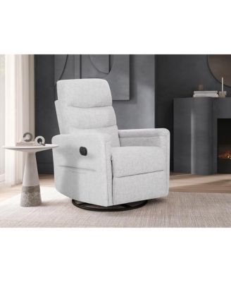 Peyton Manual Recline Glider with Full 360-Degree Swivel, Flexibility & Comfort, FSC Certified, in Fog Grey