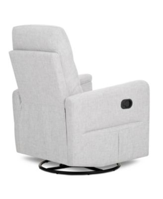 Peyton Manual Recline Glider with Full 360-Degree Swivel, Flexibility & Comfort, FSC Certified, in Fog Grey