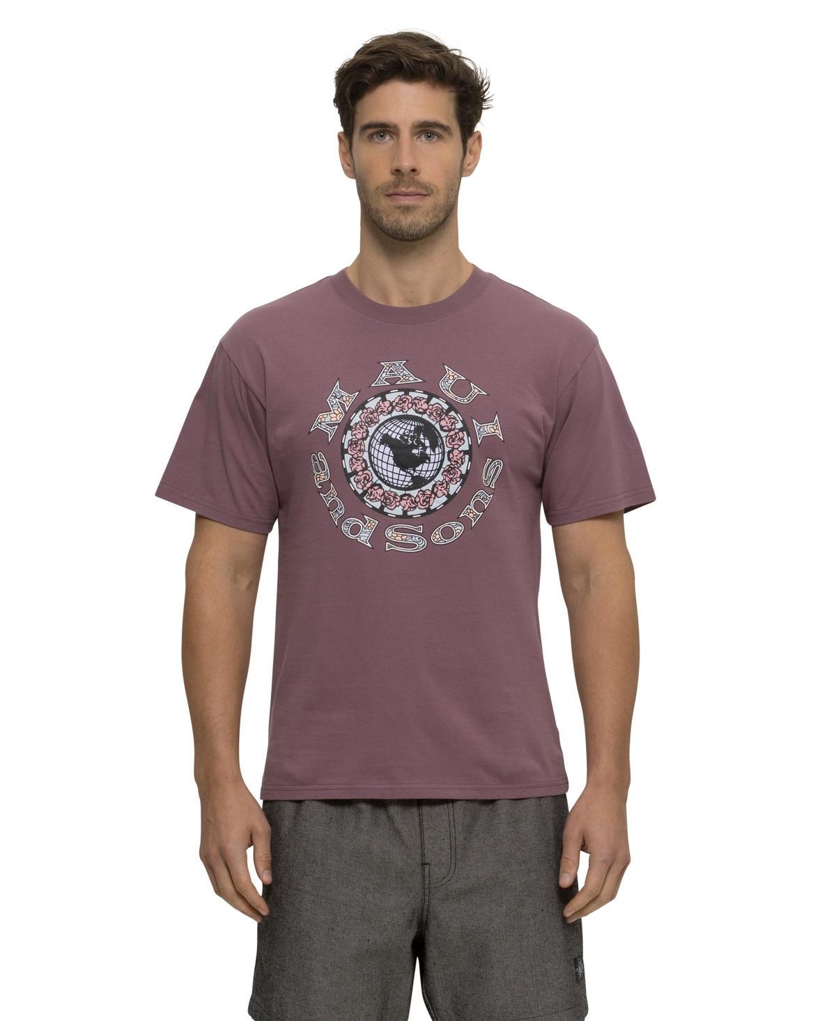 Men's Globe Tee Short Sleeve T-shirt - Mauve