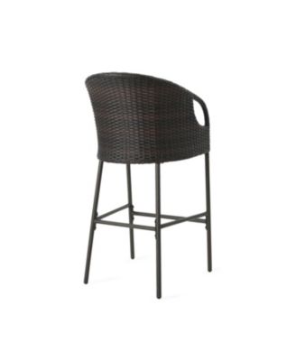 Outdoor Wicker Barstool Set - Patio Height