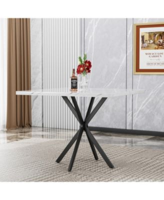 Streamdale Modern Square Dining Table (4-6 Person) for Kitchen/Dining Room/Office