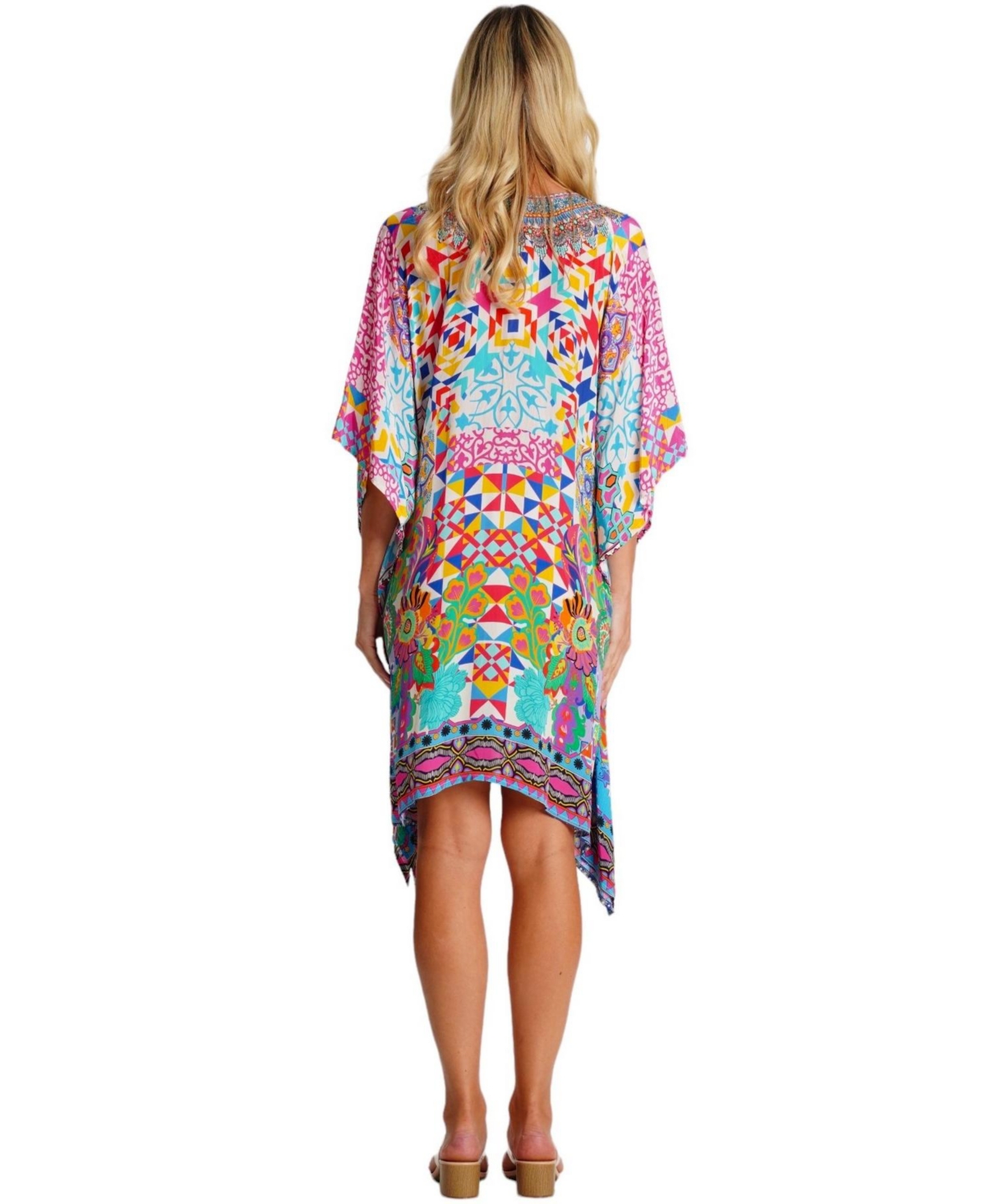 La Moda Clothing Women's Short Kaftan Dress