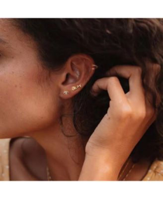 Eye Stud Earrings Sterling Silver