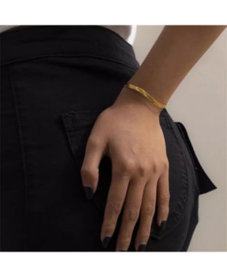 Italian Herringbone Sterling Chain Bracelet