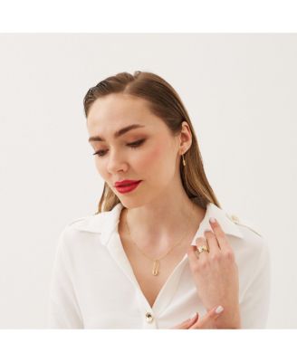 Sterling Silver Jewelled Safety Pin Necklace With Beaded Chain