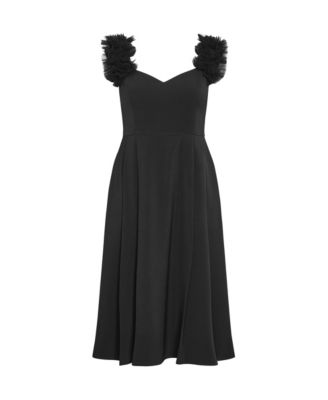 Women's Roselyn Ruffle Tulle Midi Dress