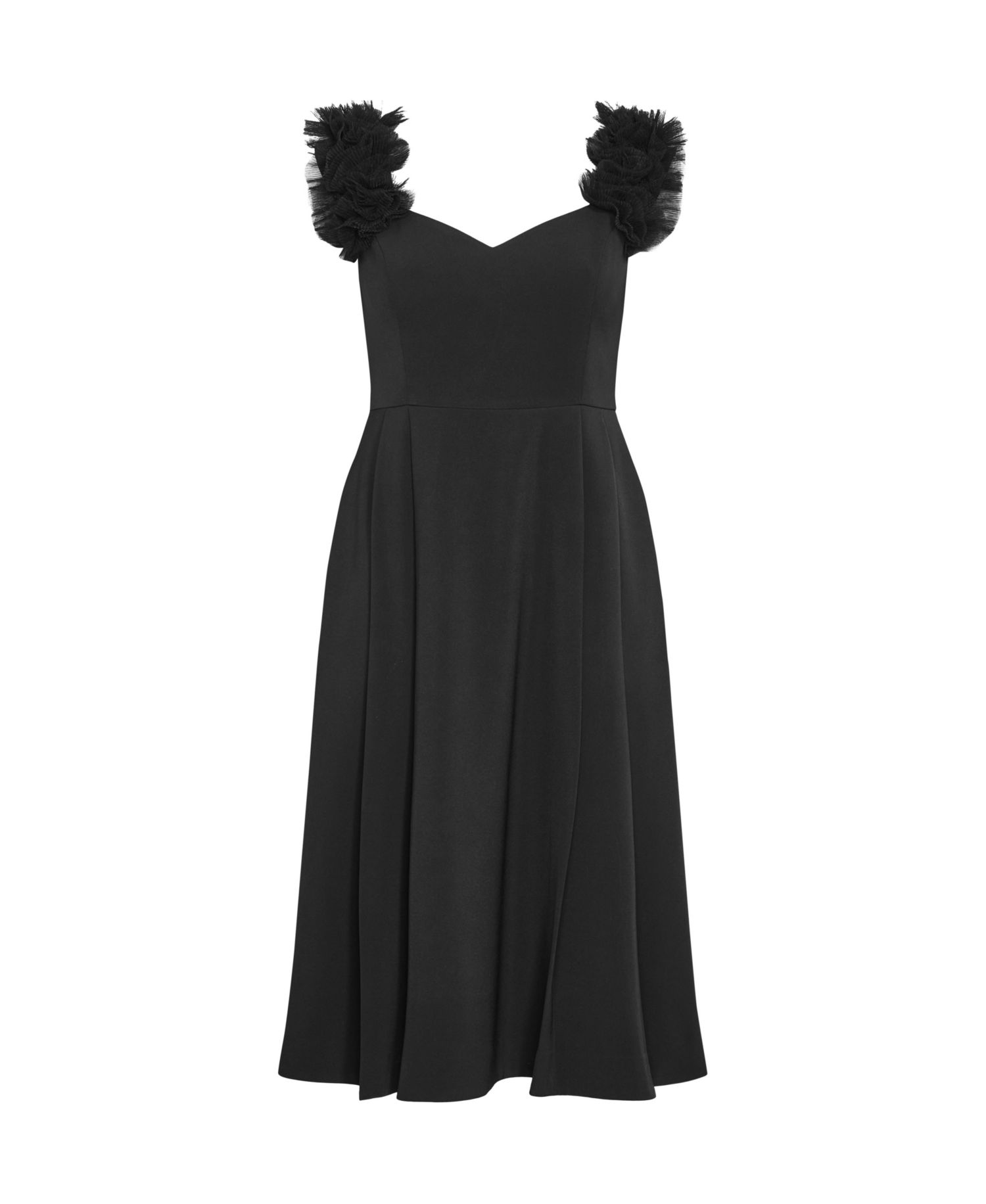 Women's Roselyn Ruffle Tulle Midi Dress