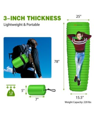 3-Inch Thick Inflatable Waterproof Camping Sleeping Pad