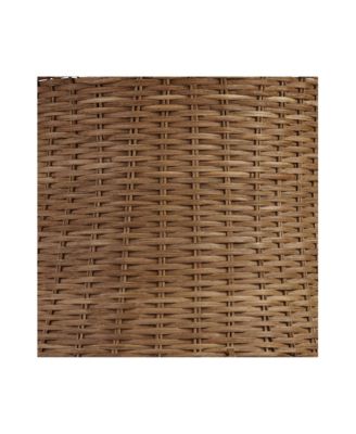 Trinidad Country Cottage Table Lamps 26 1/2" High Set of 2 Antique White Candlestick Rattan Tapered Drum Shade for Bedroom Living Room