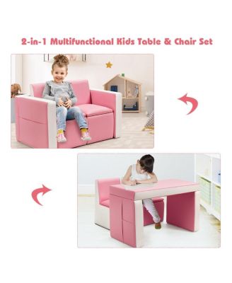 Multi-functional Kids Sofa Table Chair Set