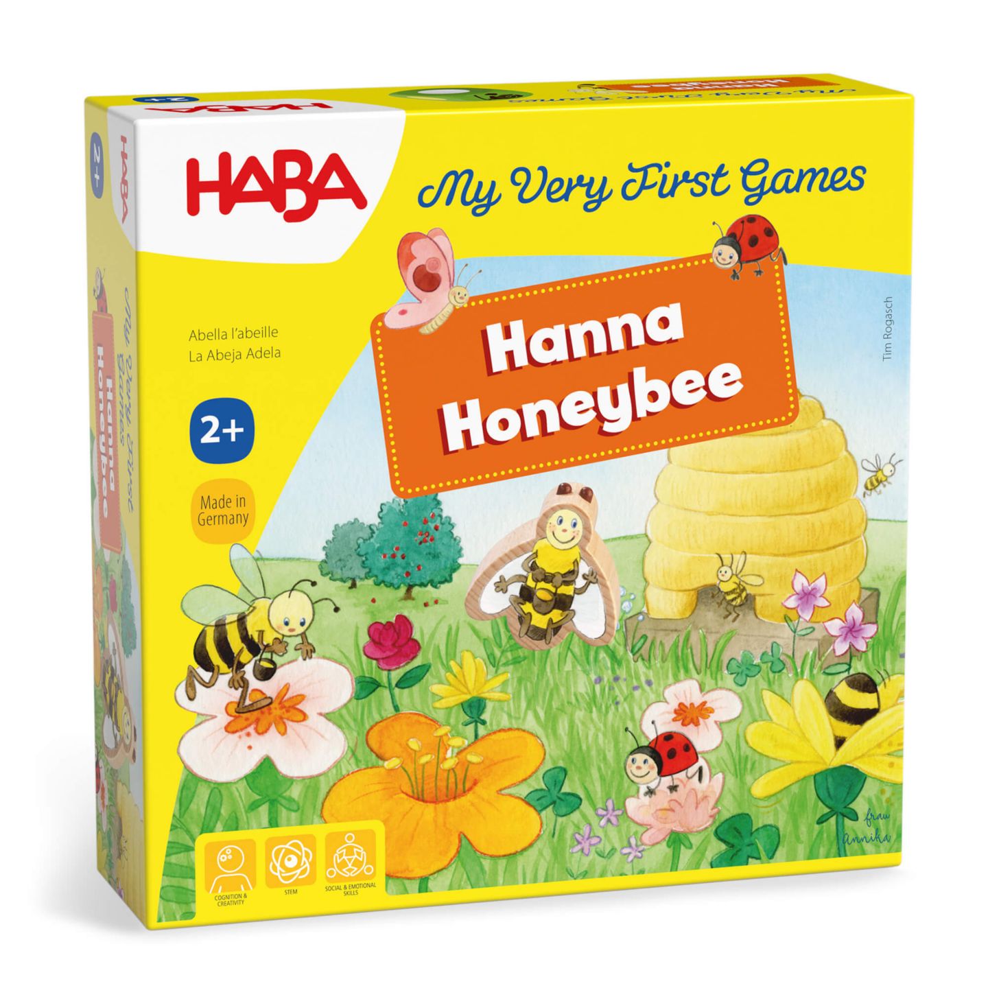Детские настольные игры Haba Hanna Honeybee Cooperative Matching 10-Piece Board Game, Ages 2+, цвет: Mutli — фото 1