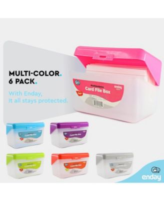 Index Card Holder Red, 3x5 Note Flash Card Organizer Case, Index Card File w/flip top, Notecard Recipe, Holder, Holds 250 Cards (1 PC)