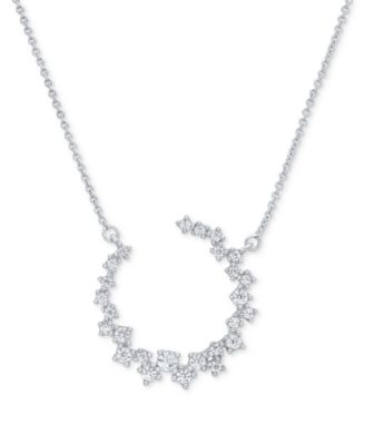 Macy's - Diamond Scattered Necklace (3/8 ct. t.w.) in 10k White Gold