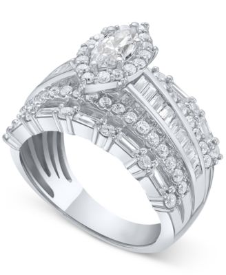 Diamond Multi-Row Statement Ring (2 ct. t.w.) in 14k White Gold