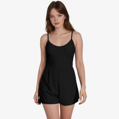 Women's Ivy Short Swim Romper With Built-In Bra and Hidden Shorts