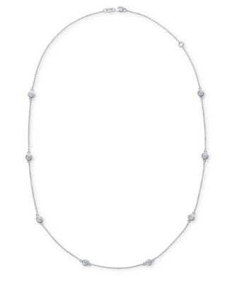 EFFY&reg; Diamond Bezel 20" Statement Necklace (1 ct. t.w.)  in 14k White, Yellow or Rose Gold 