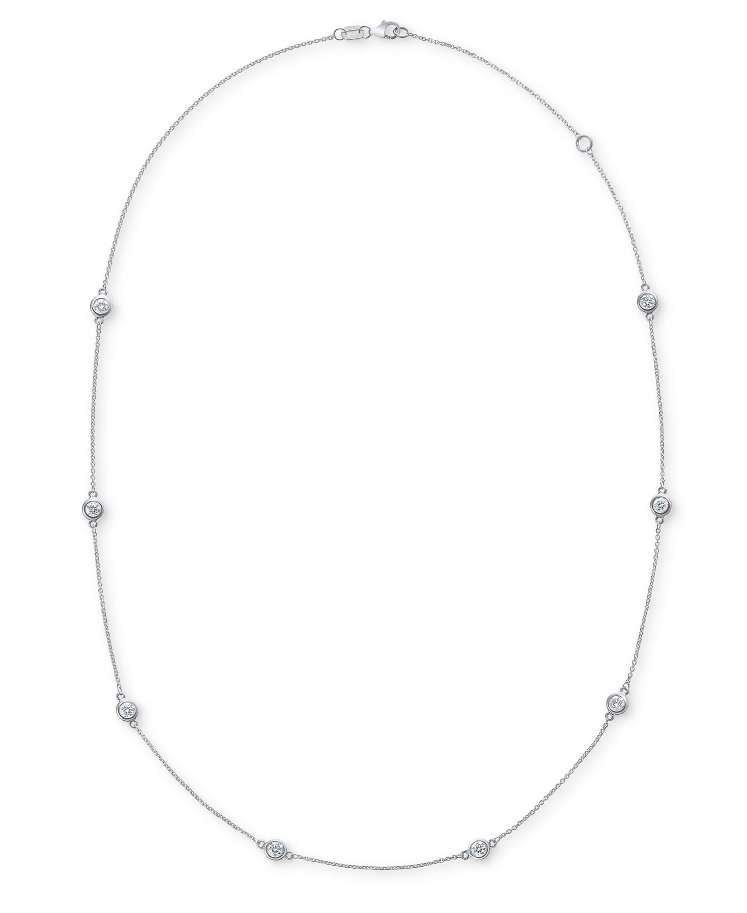 EFFY® Diamond Bezel 20" Statement Necklace (1 ct. t.w.) in 14k White, Yellow or Rose Gold