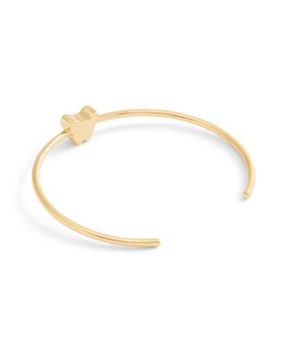 Faux Stone Butterfly Thin Cuff Bracelet