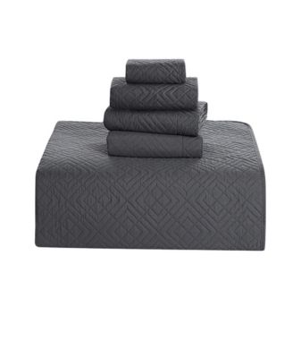 Diamond Embossed 5-Pc. Quilt Set, King/California King