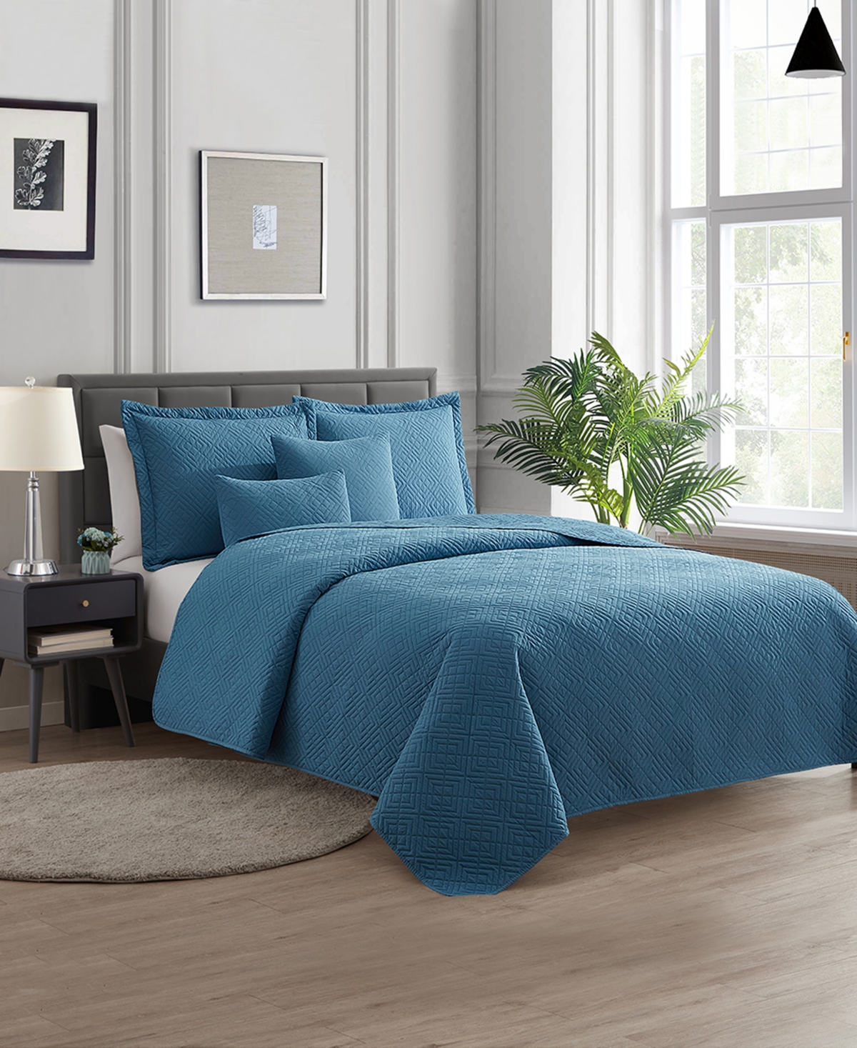 Nestl Diamond Embossed 5-pc. Quilt Set, Full/queen