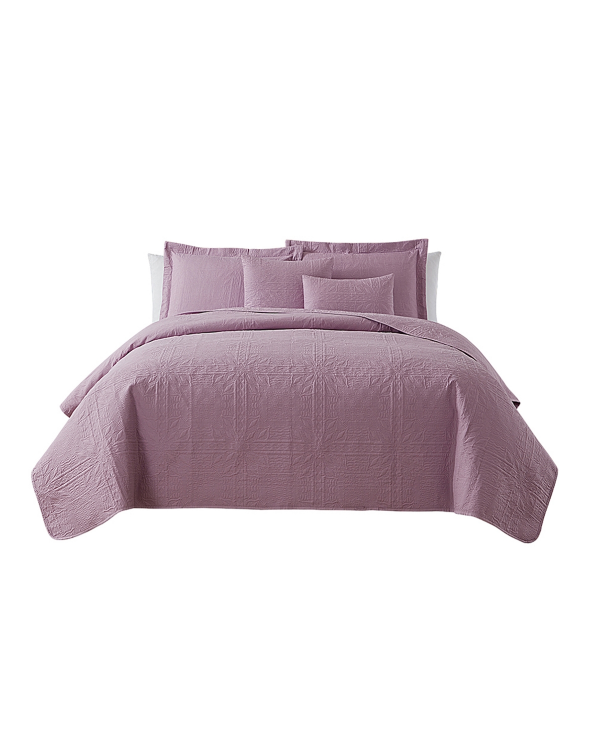 Nestl Grid Embossed 5-pc. Quilt Set, King/california King