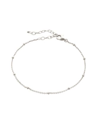 Fine Beaded Chain Bracelet Satellite in Sterling